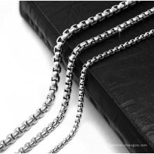 Collar de cadena de eslabones para hombres Acero de titanio 2.5mm 3.5mm 4.5mm